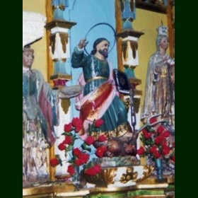 Igrexa de Santa Uxía de Eiras. Detalle retablo lateral dereito